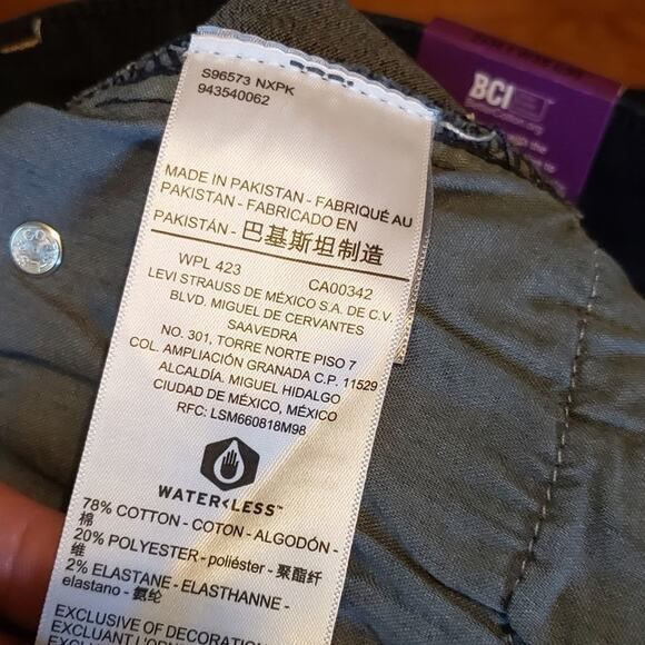 New levi  Strauss Signature  gold simply stretch mid rise skinny jeans 26M 38x30 - Picture 13 of 16